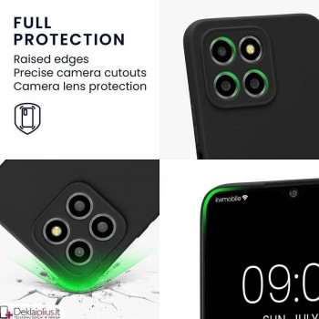 Silikoninis ploniausias dėklas - su kameros apsauga juodas (Huawei Honor X6A) Silikoninis ploniausias dėklas - su kameros apsauga juodas (Huawei Honor X6A)